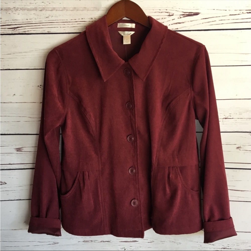 NWT Christopher & banks medium jacket moleskin